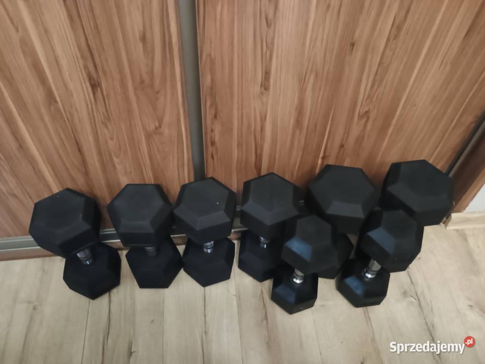 Ławka do ćwiczeń Hopsport zestaw hantli Hex Sosnowiec