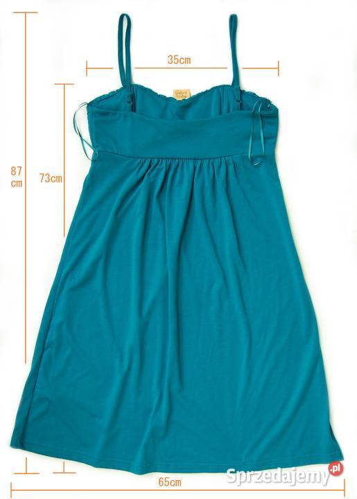 Sukienka letnia HM 36 S morska zieleń wiskoza
