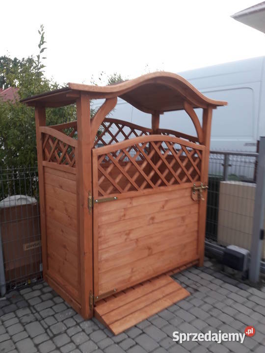 Zadaszenie na koszsegregacja z dachem falowym Ogród śląskie Kalety