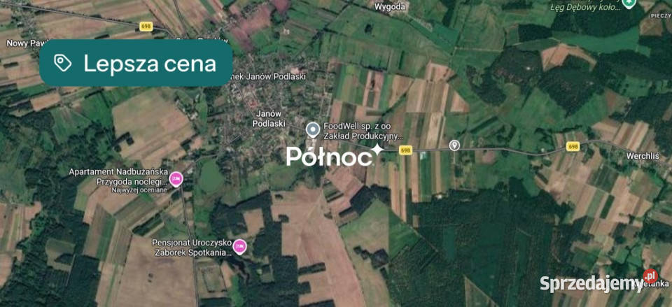 2 działki z WZ 1205 m Janów Podlaski