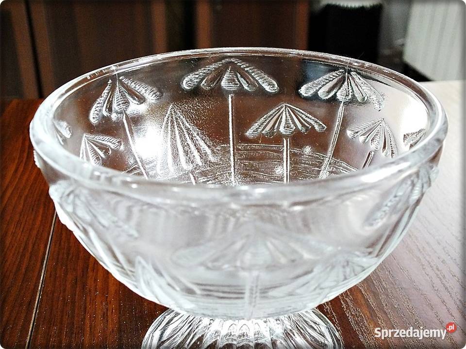 Cukiernica Pucharek Lata 70 Słoneczna Plaża Porcelana i szkło