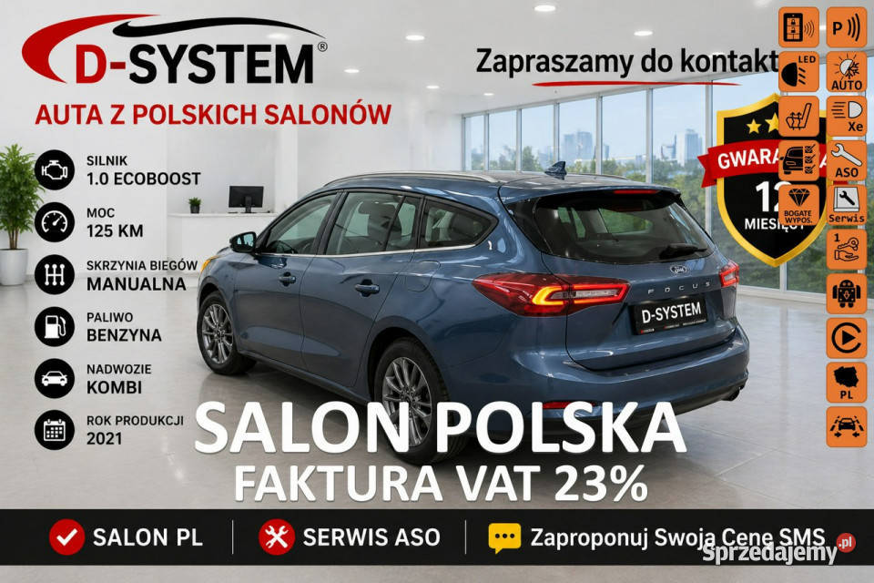 Ford Focus 2023 Salon Polska 1Właściciel Białystok sprzedam