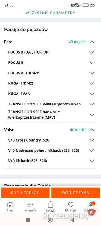 Tarcze hamulcowe ford connect focus Volvo V40 Części samochodowe Sokołów Podlaski