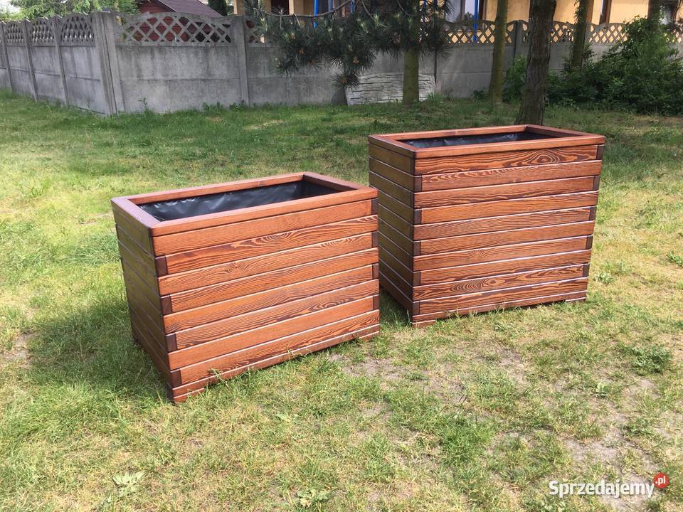Donica drewniana donica ogrodowa doniczki pod sprzedam