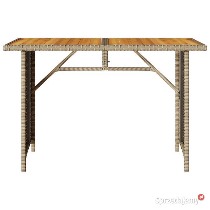 vidaXL Stół ogrodowy z drewnianym blatem beżowy Domki drewniane mazowieckie Warszawa