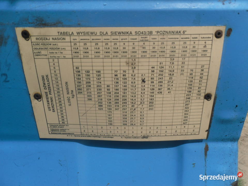 Siewnik poznaniak łódzkie Klonowa