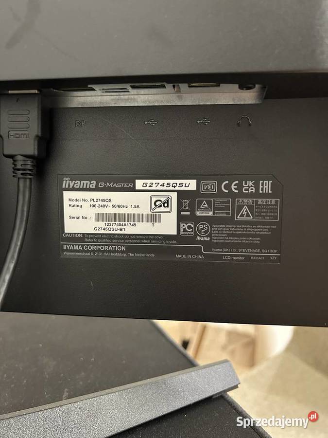 Monitor IIyama 2560 x 1440p LED wielkopolskie Poznań