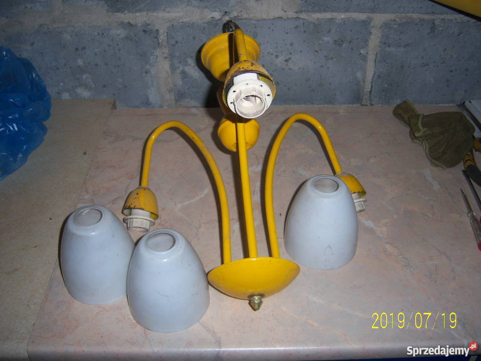Żyrandol lampa żółty polski sprzedam