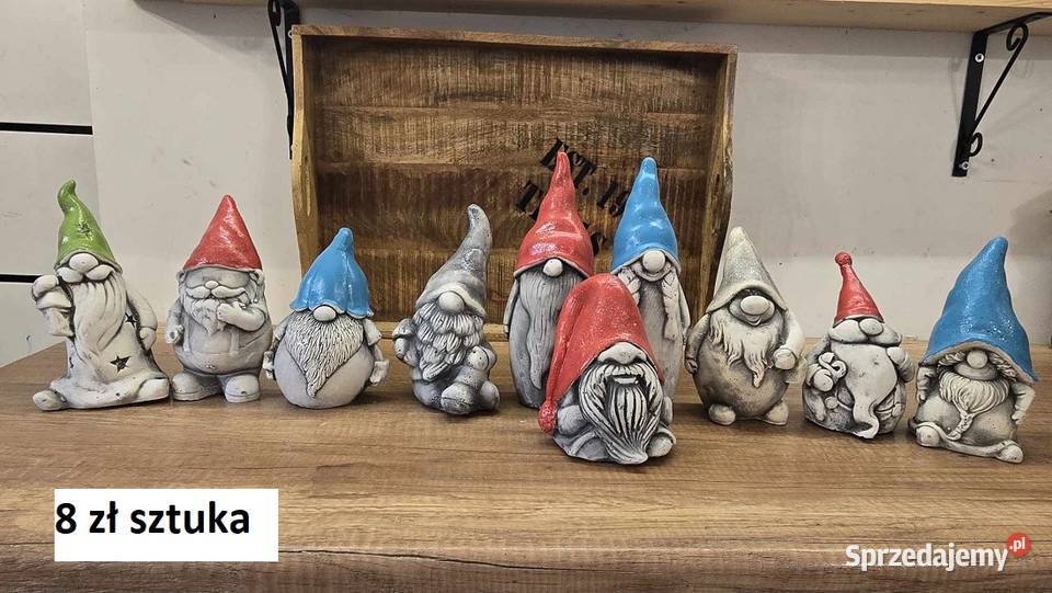 Skrzat świąteczny gnom brodacze z gipsu Boże Wrocław