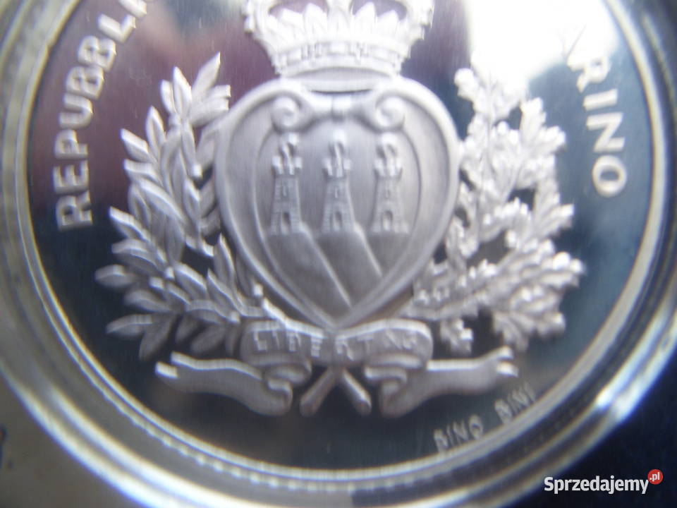 Stare monety 5 euro 2010 San Marino stan Lesko