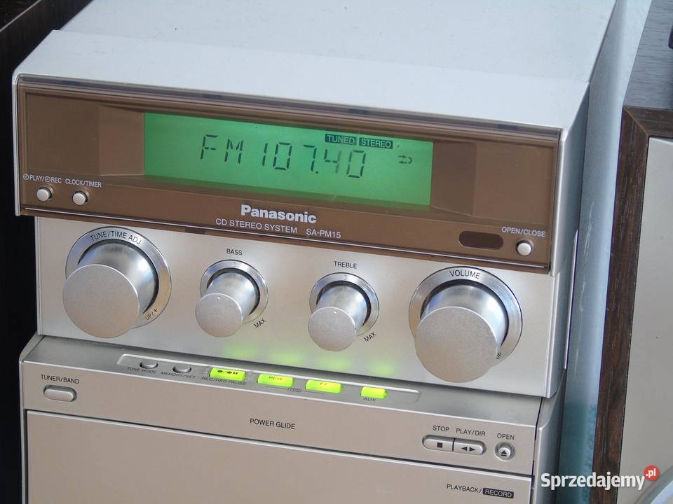 Wieża Panasonic SAPM15 kolumny CD AUX radio Jasło sprzedam