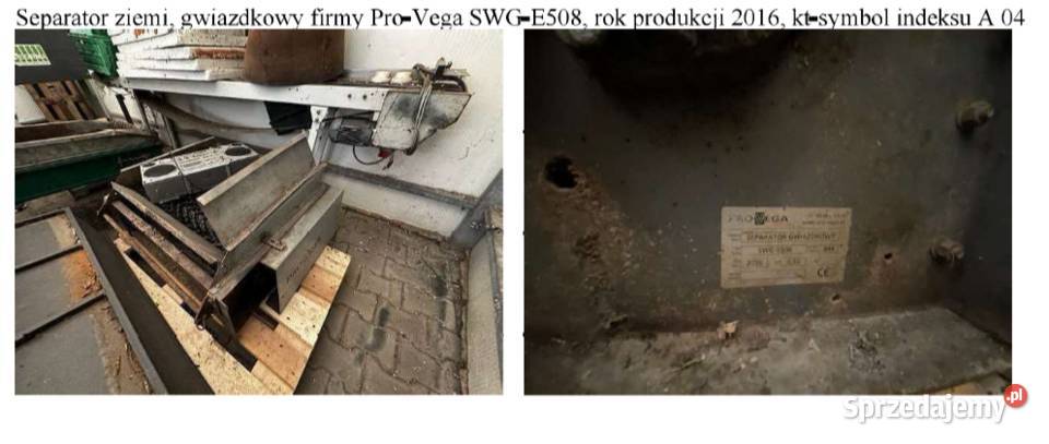 Przedmiotem sprzedaży są ruchomości maszyny małopolskie Obrażejowice
