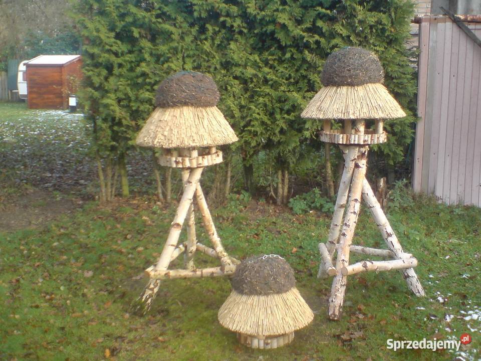 Karmnik ptaków kryty trzciną zachodniopomorskie Drawsko Pomorskie