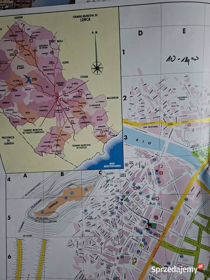Hiszpania Lorca plan miasta miękka Kraków