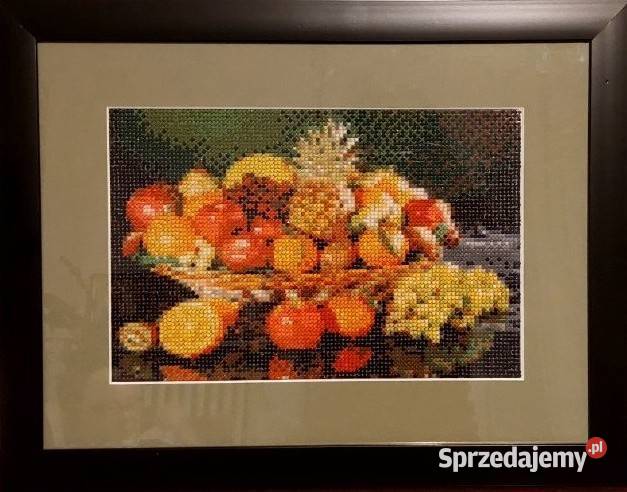 Obraz martwa natura z owocami ręcznie wykonany w śląskie Goczałkowice-Zdrój