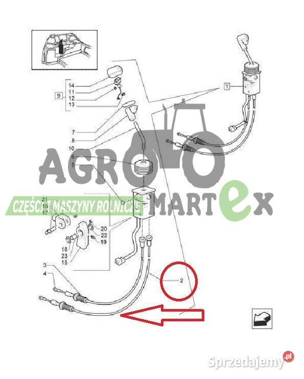 87303675 LINKA JOYSTICKA HYDRAULIKI CNH CASE Wichrów