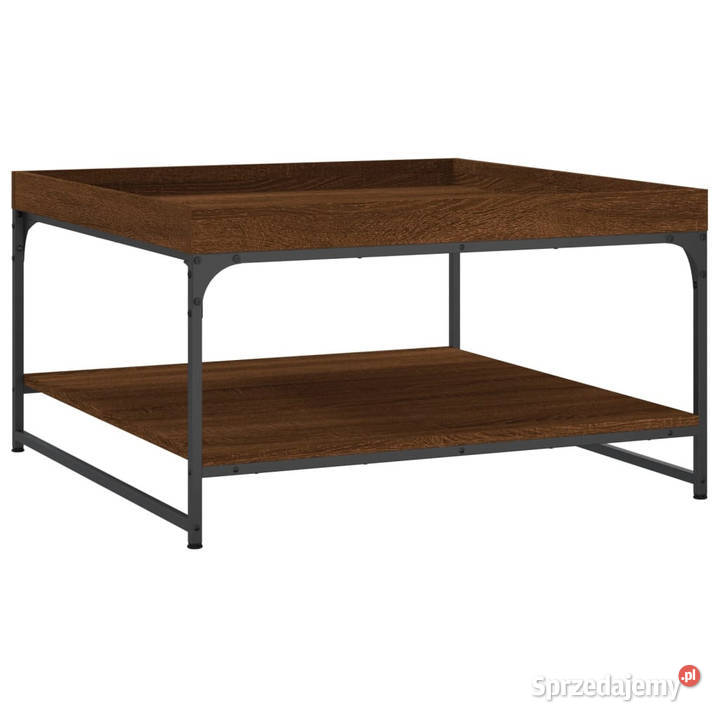 Stolik kawowy brązowy dąb 80x80x45 WM832817 Warszawa