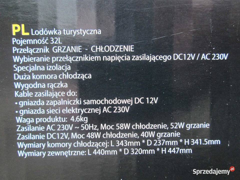Lodówka turystyczna CAMRY 32L NOWA zasilanie AC wolnostojące Warszawa