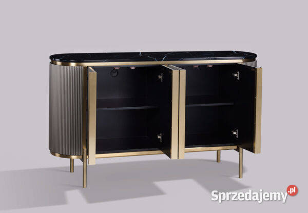 Komoda złota grafitowa Omega Glamour Premium Golkowice
