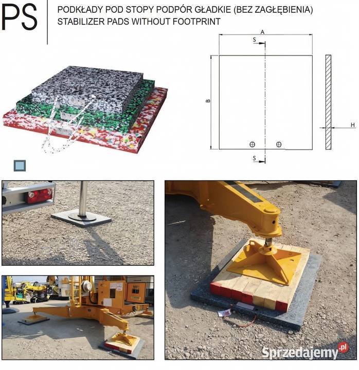 Podkład pod stopy podpór żuraw dźwig Lubicz Dolny