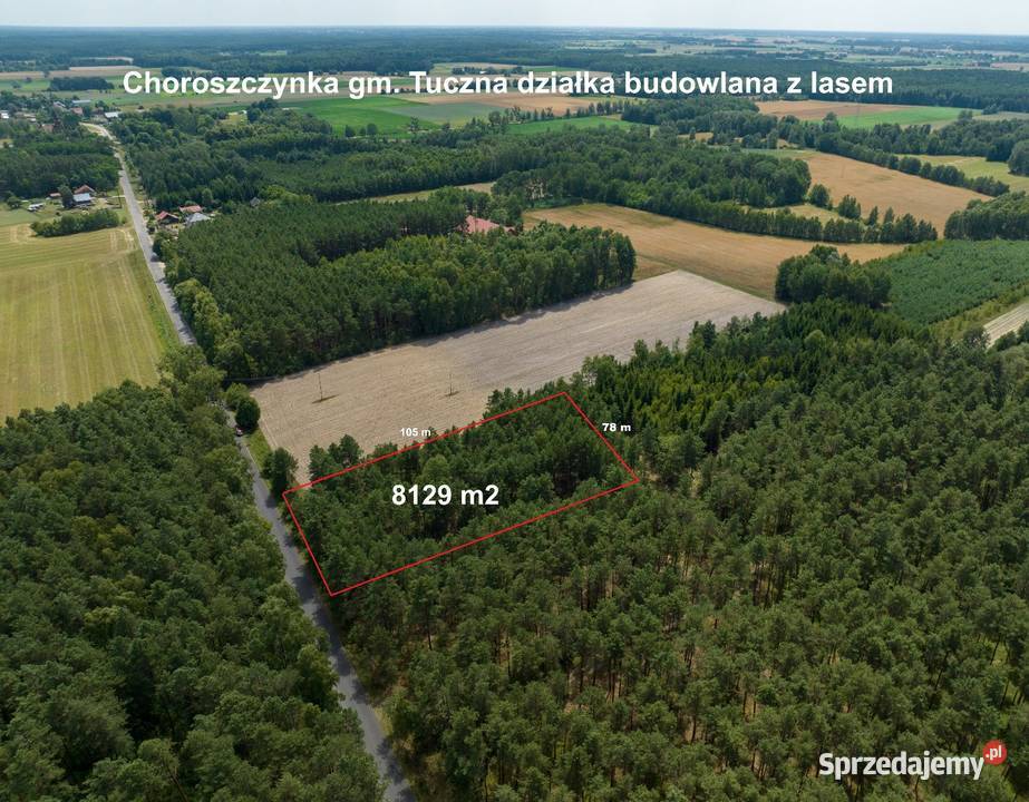 Choroszczynka gm Tuczna działki budowlane z lubelskie