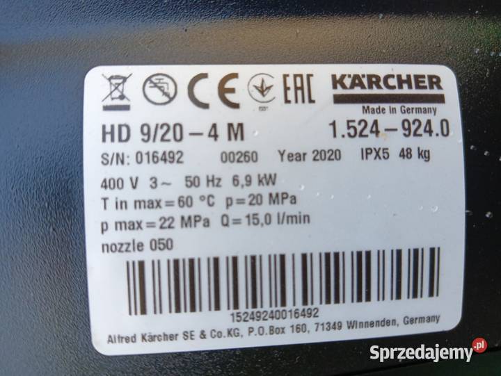 Myjka Karcher HD 9204M 2020 Gwarancją Wysyłka Radom