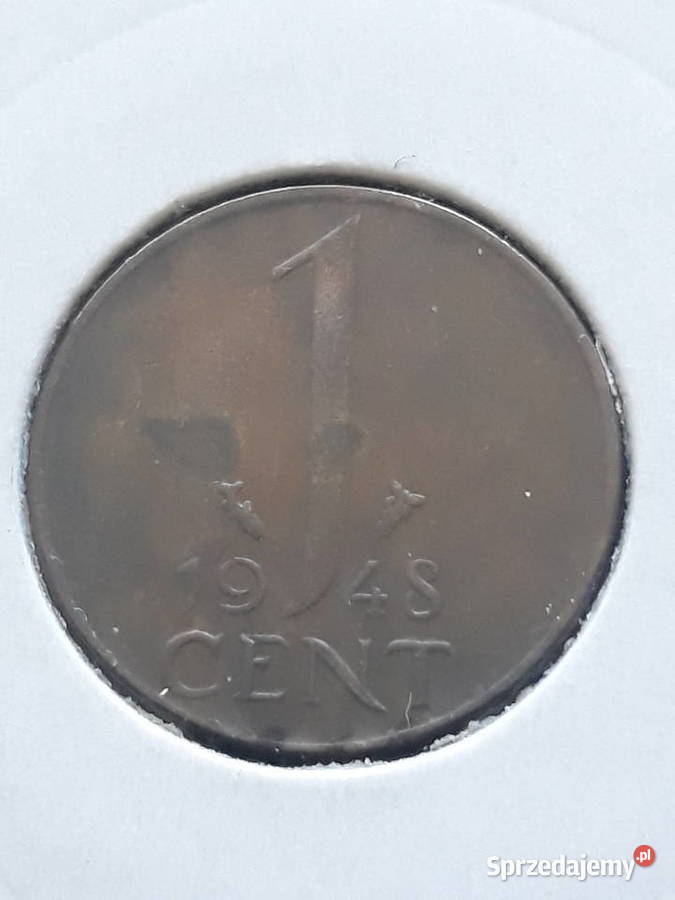1 Cent Holandia 1948 r Wilhelmina 2 Konin