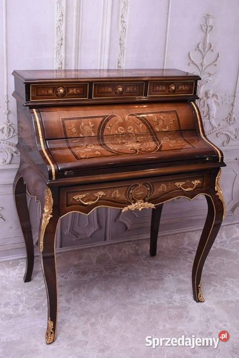 Sekretera Biurko Intarsjowane Sekretarzyk Komoda Kraków