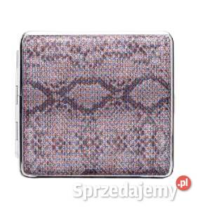 Papierośnica Metalowa Pokryta Skórą z Wzorem Ostrowy nad Okszą