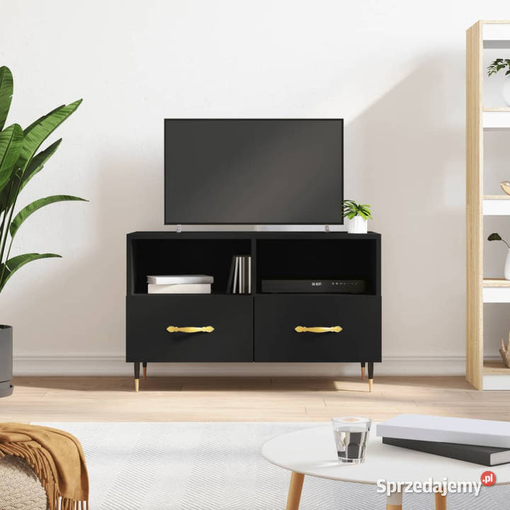 Szafka pod TV czarna 80x36x50 materiał RTV mazowieckie Warszawa