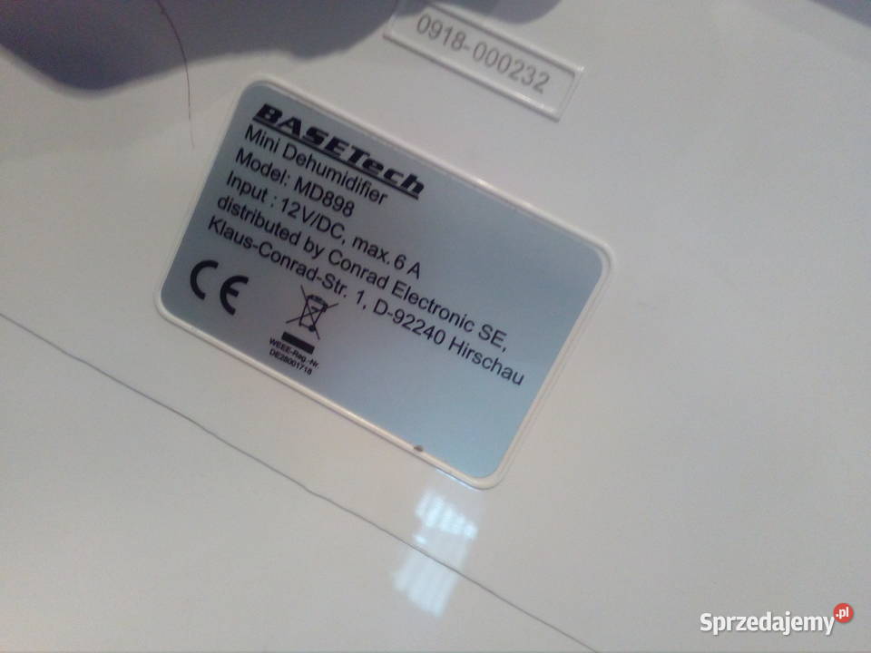 Osuszacz powietrza Basetech MD898 20 m 72 W Strzelce Krajeńskie