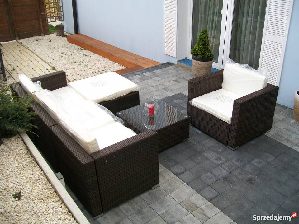 sofa fotel naroznik zestaw mebli technorattan