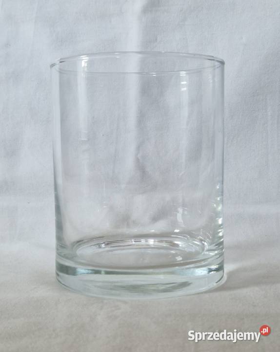 Wazon niski cylinder szklany grube dno Wazony