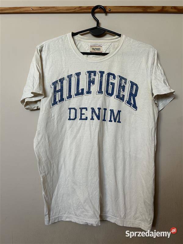 Męska biała koszulka TOMMY HILFIGER M OKAZJA Zamość