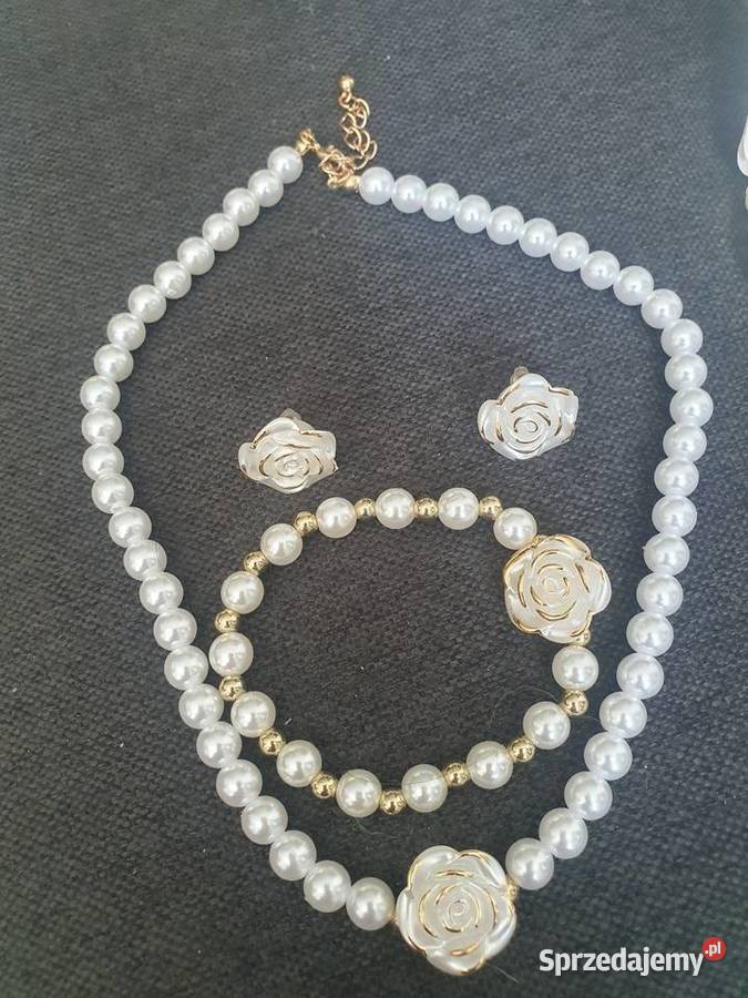 Komplet biżuterii perełki Zestawy biżuterii Nowe Miasto Lubawskie sprzedam