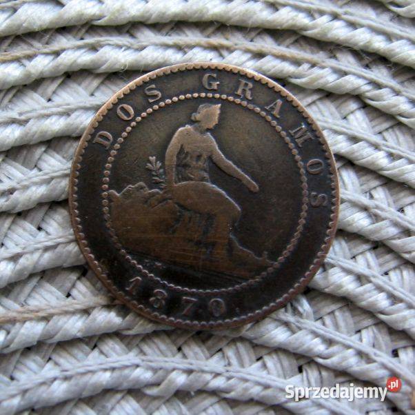 Hiszpania 2 Centimos 1870r Kalisz