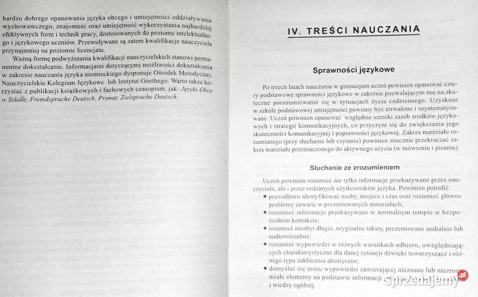 Program nauczania języka niemieckiego w Chełm sprzedam