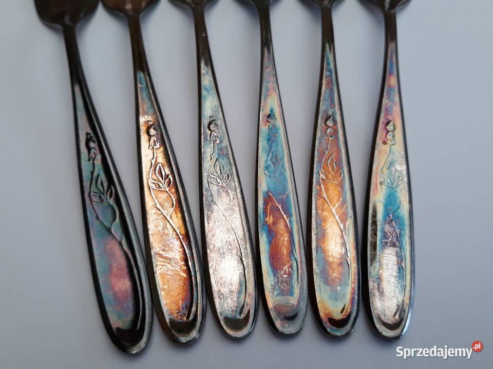 Posrebrzane widelczyki deserowe wz ANGIELSKI Dąbrowa Górnicza