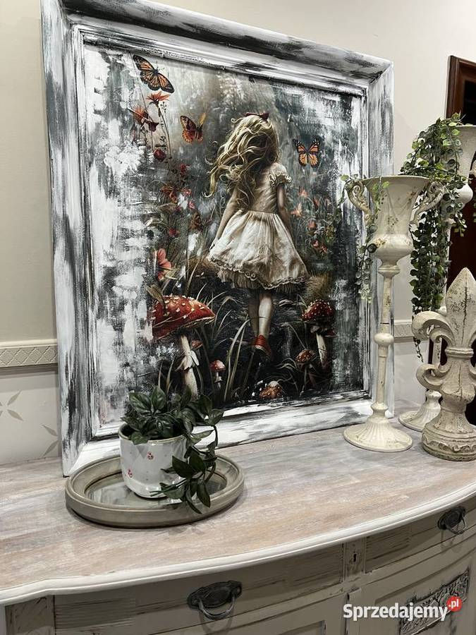 Obraz duży w starej drewnianej ramie Żary