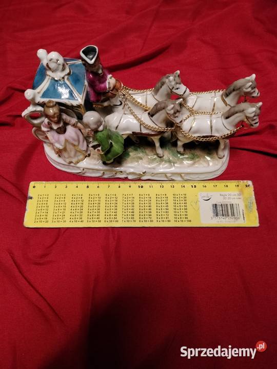 Figurka porcelanowa konie z karetą zachodniopomorskie Choszczno sprzedam