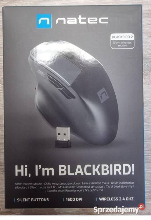 Natec Blackbird 2 bezprzewodowa mysz 24GHz cicha Zielona Góra