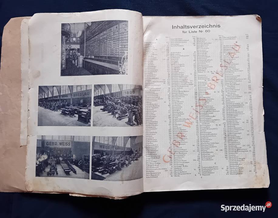 Katalog narzędzi maszyn i art metalkowych Gebr Koźminek sprzedam