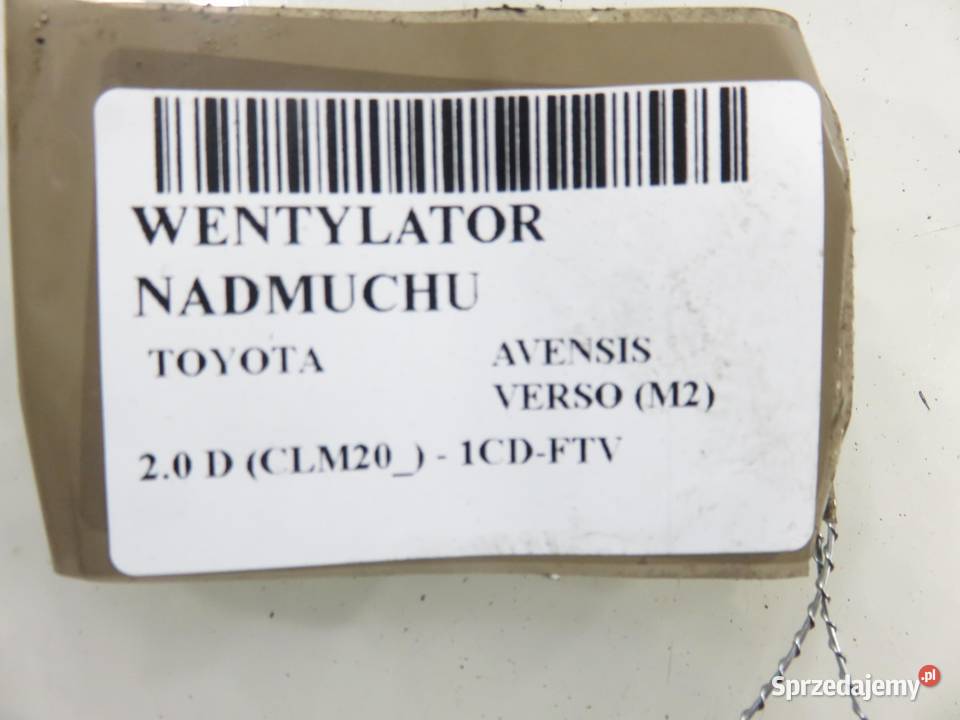 DMUCHAWA TOYOTA AVENSIS VERSO 1940007340 Dmuchawy małopolskie sprzedam