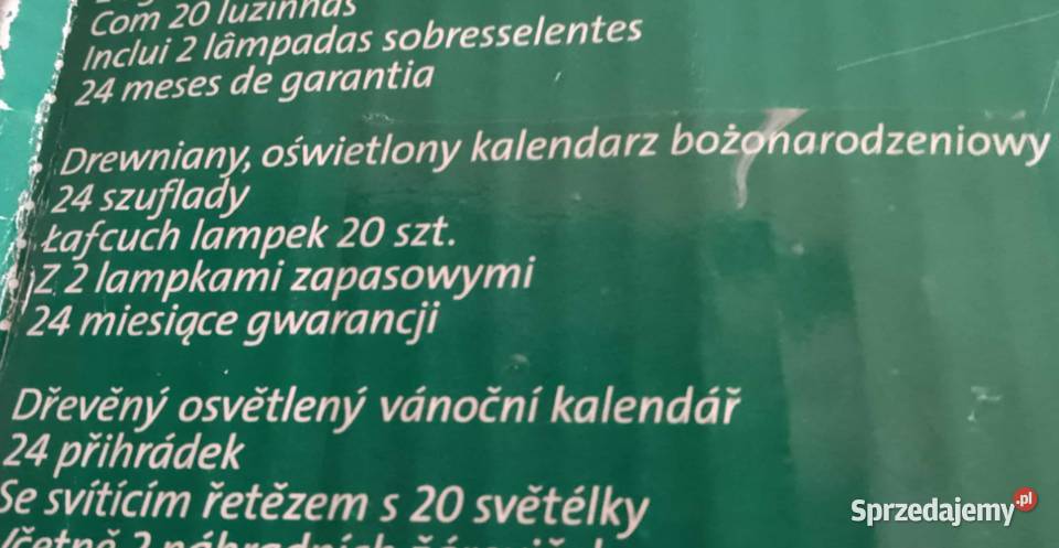 Drewniany kalendarz adwentowy sprzedam