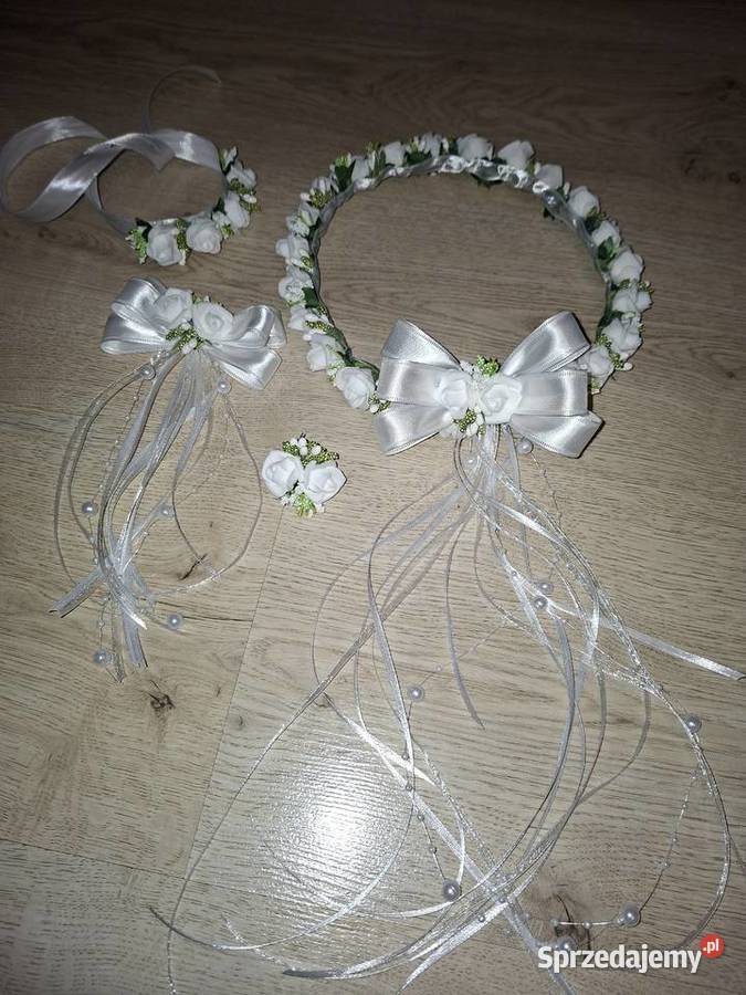 Zestaw komunijny bialo zielony Borów