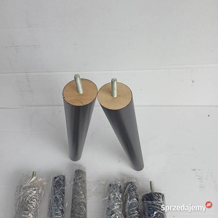 Nogi Drewniane Bukowe Skośne Czarne dwa Rozmiary