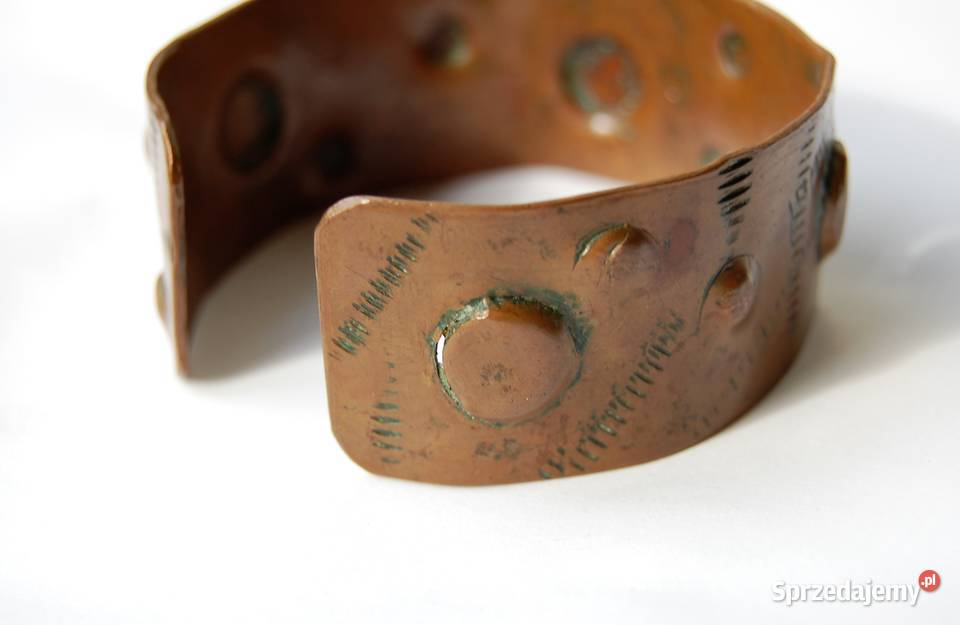 Bransoletka miedziana kuta vintage lata 70 Lublin