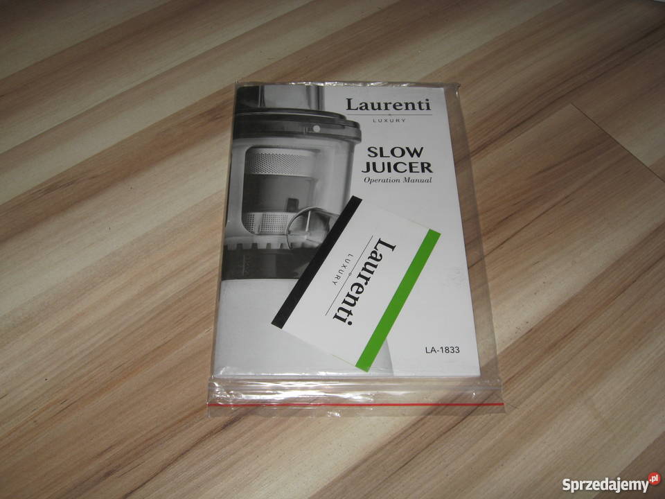 Nowa wyciskarka do owoców LAURENTI SLOW JUICER Grodziczno sprzedam