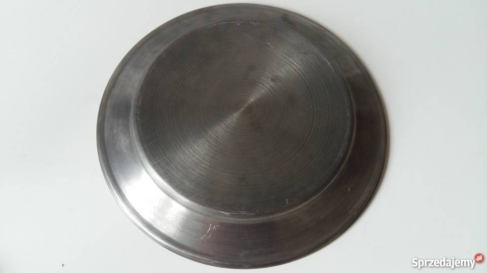 Talerz z cyny ozdobny sygnatura Vimmerby Kętrzyn