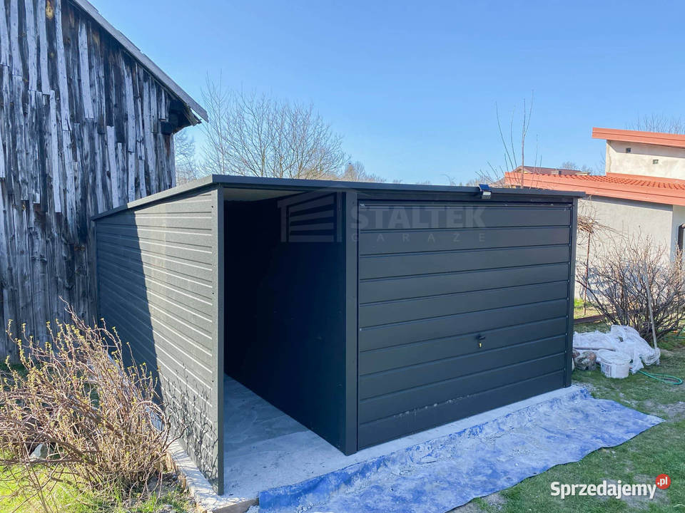 Garaż blaszany 3x4m wiata 1m Brama uchylna Dach Sprzedaż Czersk
